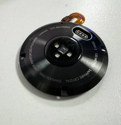 Zadní kryt bez baterie včetně HRM senzoru pro Garmin Fenix 5, černá