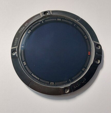 LCD displej+sklo s repas.lunetou pro Garmin Fenix 6x/ 6X Pro Sapphire, černá
