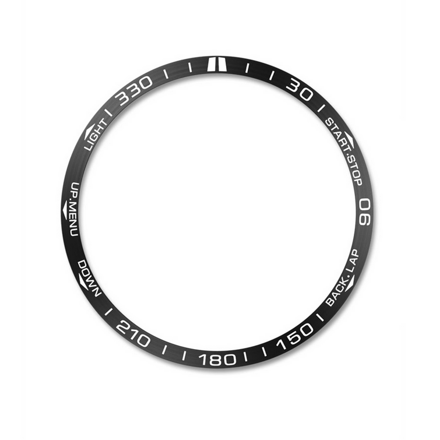 Ochranná luneta pro Garmin Fenix 7/ 7 Pro, černá-bílá