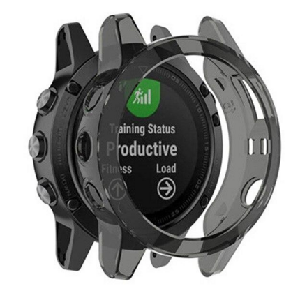 Ochranný TPU kryt pouzdra pro Garmin Fenix 5, transparentní-černá