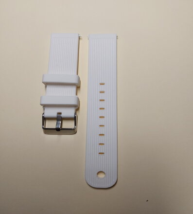Náhradní silikonový řemínek pro Garmin Vivoactive 3/ Vivoactive 5/ Venu/ Venu SQ/ Venu SQ 2/ Venu 2 Plus, bílá