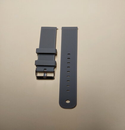 Náhradní silikonový řemínek pro Garmin Vivoactive 3/ Vivoactive 5/ Venu/ Venu SQ/ Venu SQ 2/ Venu 2 Plus, šedá
