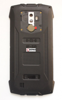 Zadní kryt, senzor otisku prstu, zadní reproduktor pro Blackview BV6800 Pro, černá