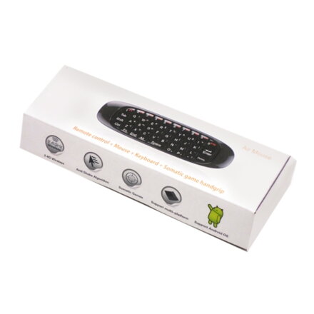 Generic C120 T10 2.4GHz bezdrátová Air Mouse - klávesnice pro Android TV box,PC, černá