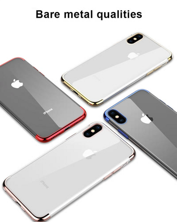 Cafele ultratenký silikonový kryt pro iPhone XS, transparentní červená