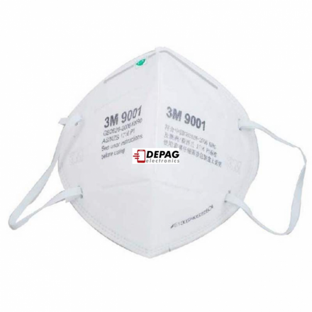 3M 9001 KN90 Ochranná maska s nastavitelnou sponou na nos filtrace 90%