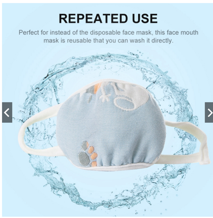 Bavlněná baby maska pro opakované použití pro děti 2-5 let, mix barev