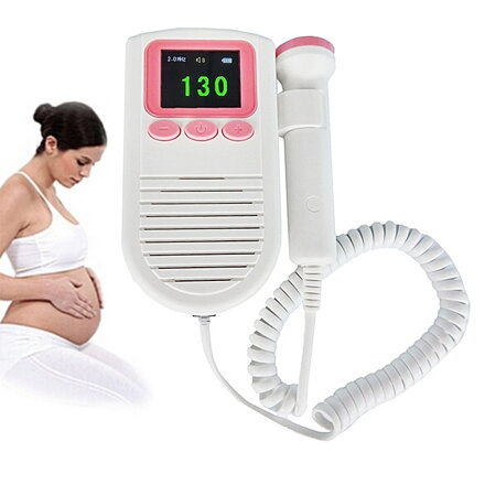 FD-03 Kapesní fetální doppler pro nastávající maminky, bílá-růžová