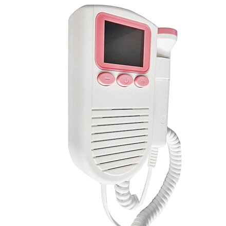 FD-03 Kapesní fetální doppler pro nastávající maminky, bílá-růžová