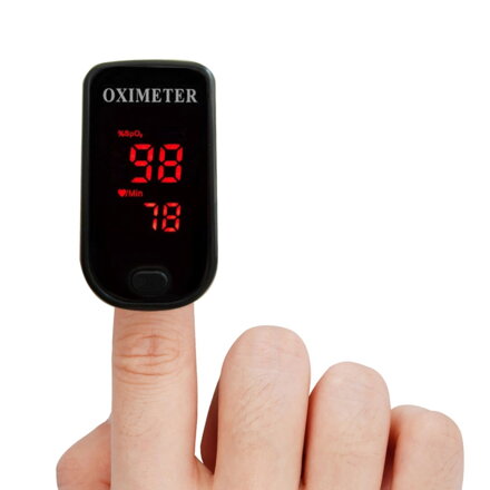 DEEST HC330-RZ02EU, Pulsní oxymetr pro měření kyslíku,LED displej, modrá
