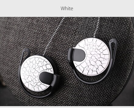 OOTDTY Crack Pattern Super Bass Stereo Hook Style sluchátka bílá