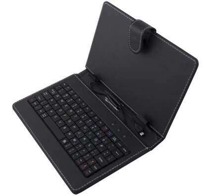 Esperanza EK127 MADERA klávesnice+pouzdro pro tablet 7.85/8,USB, eko kůže, černé