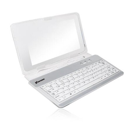 VAKOSS TK-542UW, Pouzdro s klávesnicí 7'', bílé, plochý design