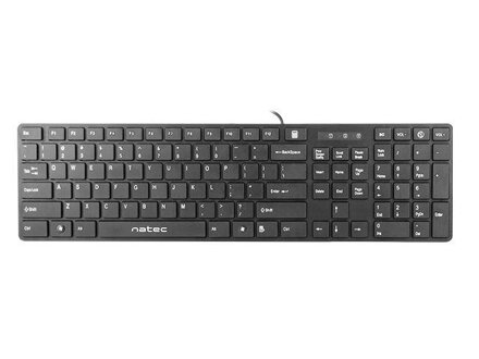 Natec Keyboard STARFISH 2 US/EU/CZ, SLIM MULTIMEDIA, USB, černá
