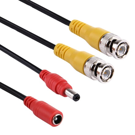 Floureon CCTV kabel 10m, video kabel, RG59 koaxiální kabel, délka: 10m, černý