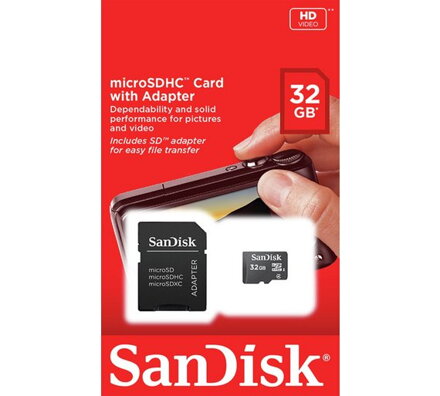 SanDisk 32GB microSDHC karta s adaptérem