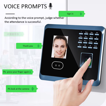 ZKTeco GM300Plus, WIFI docházkový systém, biometrický, sken obličeje, otisků prstů zaměstnanců, ZK Access 3.5, černá - stříbrná a černá - modrá