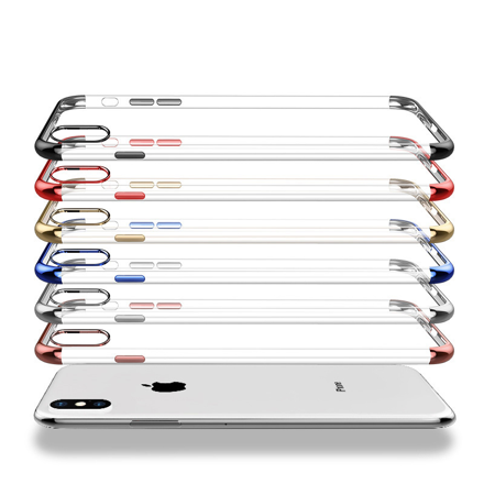 Cafele ultratenký silikonový kryt pro iPhone XS, transparentní červená