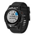 FIFATA náhradní silikonový řemínek pro Garmin Fenix 5S Plus, Fenix 5S / Fenix 6S / Fenix 6S pro / Fenix 6S Sappphire sportovní náramek, černá