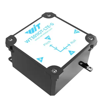 WitMotion WT301IOT-LTE-G – 4G LTE bezdrátový snímač náklonu, vibrací a nárazu, přesnost 0,2°, vzdálený monitoring