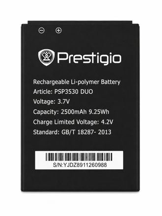 Baterie PSP3530 DUO pro Prestigio MultiPhone Muze D3, 2500mAh 