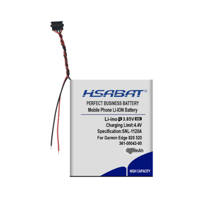 Hsabat Baterie pro Garmin Edge Explore 820/ Edge 520/ 520 Plus, 2800mAh