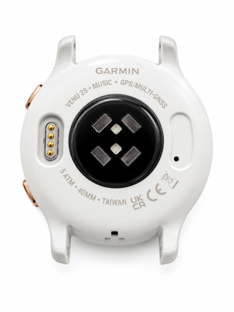 Zadní kryt s HRM a tlačítky pro Garmin Venu 2s Music, bílá-růžové zlato