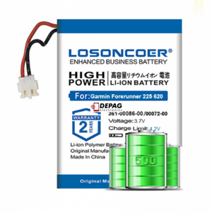 Losoncoer Baterie 500 mAh pro GPS sportovní hodinky pro GARMIN Forerunner 220 225 230 235 620 630 735XT