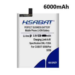 HSABAT Baterie pro telefon CUBOT S550/ S550 PRO, 6000mAh