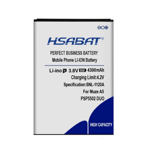HSABAT Baterie PSP5502 DUO pro Prestigio MUZE A5, 4300mAh
