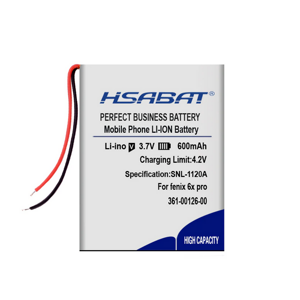HSABAT Baterie pro Garmin Fenix 6x Pro, 600mAh