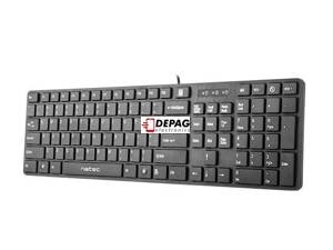 Natec Keyboard STARFISH 2 US/EU/CZ, SLIM MULTIMEDIA, USB, černá