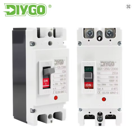 DC výkonový jistič MCCB 2P – 250 A / 1000 V DC