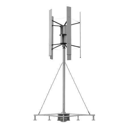 Větrná elektrára 5kW DE5000WV3 Větrná elektrárna set. Nízkootáčkový vertikální větrný mlýn, 48V pro domácí použití, baterie Lithtech 10kWh, střídač hybridní 7kWh