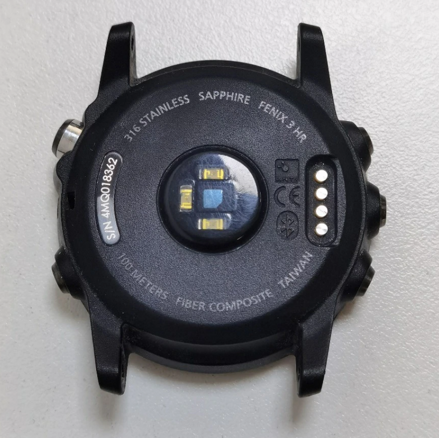 Zadní kryt pro Garmin Fenix 3 HR včetně instalace, černá nebo silver