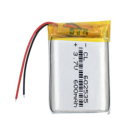 Baterie 602535 Li-polymer pro MP3 / MP4 přehrávač, 600mAh