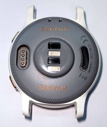 Venu 2s music Garmin pouzdro - zadní kryt s HRM, repro, tlačítka, optický senzor, bílá zlatá