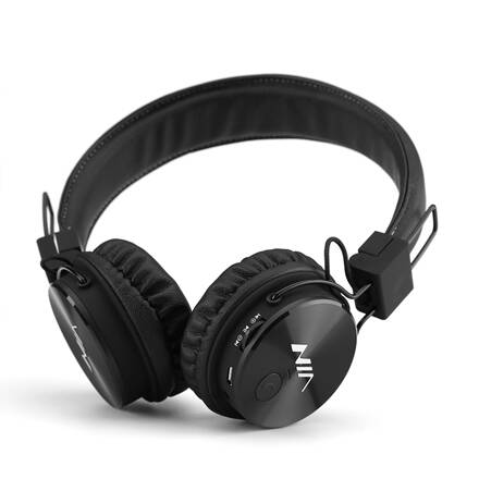 NIA X3 Sluchátka Bluetooth - 40 mm HD ovladače, FM rádio, slot SD karty, bezdrátová sluchátka, černá