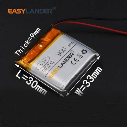 EasyLander Dobíjecí Li-ion baterie 903033 pro reproduktory,osvětlení atd., 900mAh
