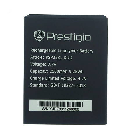 Baterie PSP3531 DUO pro Prestigio Muze E3, 2500mAh