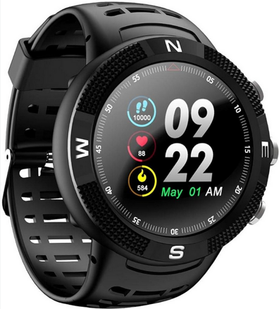 NO.1 F18 Sports 1,3 palcový displej, IP68 vodotěsnost Bluetooth 4.2,  / detekce srdeční frekvence / sledování spánku, černá