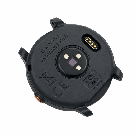 Zadní kryt-pouzdro bez baterie včetně HRM senzoru pro Garmin Vivoactive 3 Music, Granite Blue