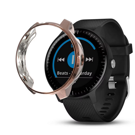 Ochranný TPU kryt rámu pro Garmin Vivoactive 3, rose gold