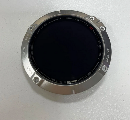 LCD displej+sklo s lunetou pro Garmin Fenix 6/ 6 Pro, stříbrná