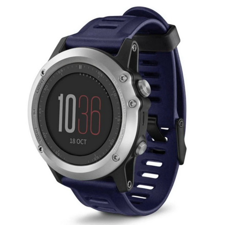 Náhradní silikonový řemínek pro Garmin Fenix 3/ 3HR/ 3 Sapphire, tmavě modrá