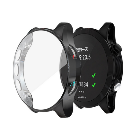 Ochranný TPU kryt pouzdra a displeje pro Garmin Forerunner 935/ 945, transparentní černá