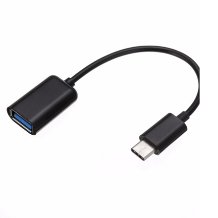 USB Typu-C OTG adaptér pro Samsung S10, Xiaomi Mi 9, černá