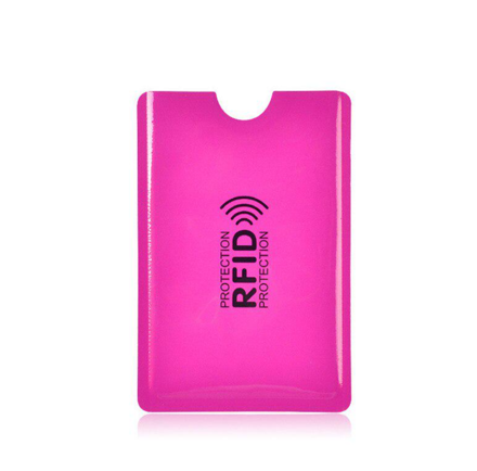 Anti-RFID Ochranné pouzdro na bankovní karty, růžová