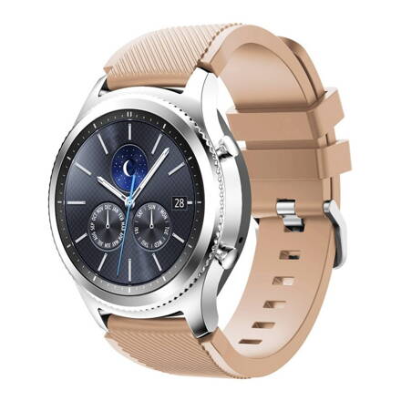 Silikonový řemínek pro Samsung Gear S3 Classic/ Frontier, vlašský ořech