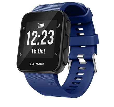 Náhradní silikonový řemínek pro Garmin Forerunner 30/ 35, tmavě modrá